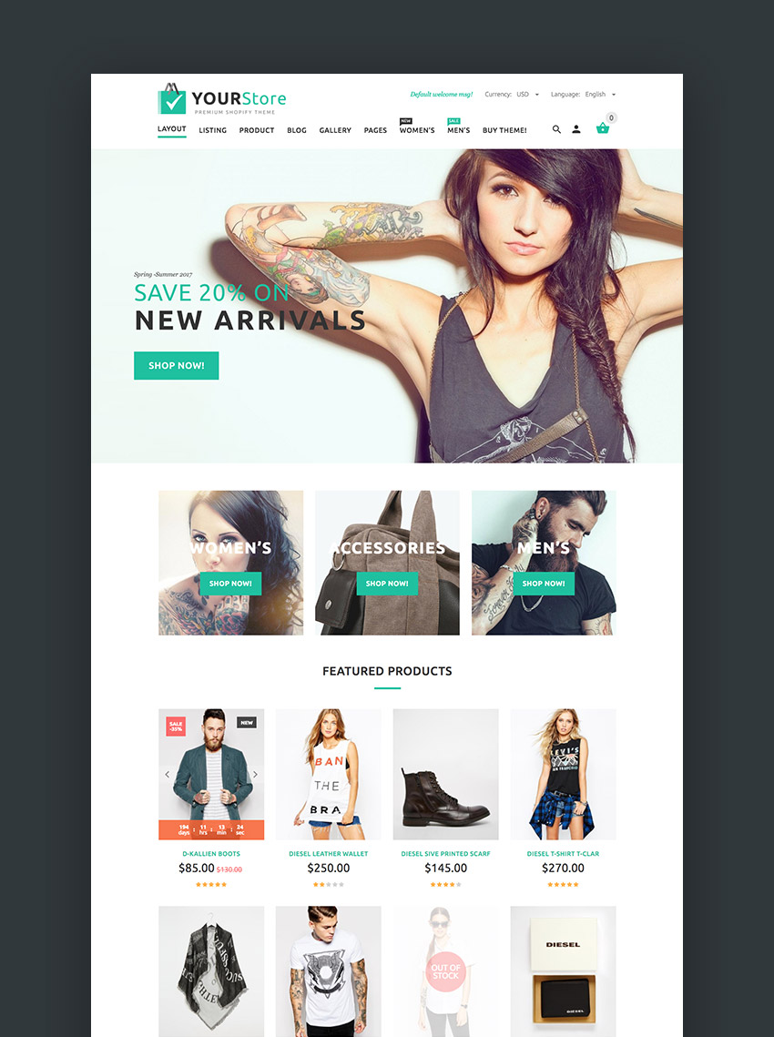 yourstore - Shopify主题